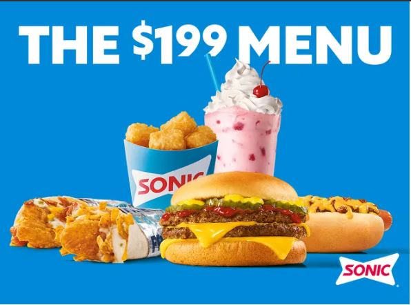 Sonic $1.99 Menu